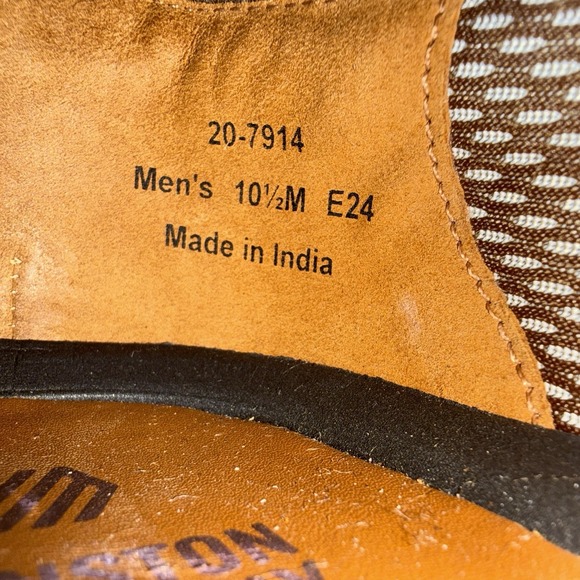 Johnston Murphy Upton Lug Shearling Moc Toe Dark Tan Waterproof Boot Men's 10.5 - Picture 9 of 9